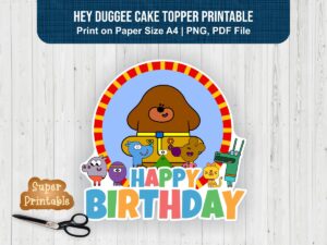 Hey Duggee Cake Topper Printable PNG