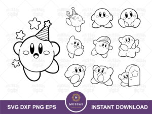 Kirby Face SVG Outline Kirby PNG