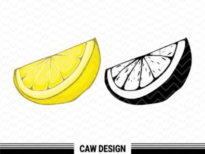 Lemon Sliced SVG Cut Files Cricut Lemon Graphic EPS