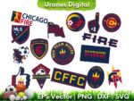 MLS Cut File Chicago Fire SVG Cricut Bundle