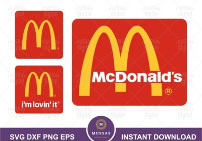 McDonald’s Logos SVG DXF EPS PNG