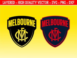 Melbourne Logo SVG Cut Files Layered Melbourne Vector