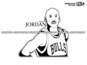 Michael Jordan Fun Art Vector Jordan Cartoon SVG file