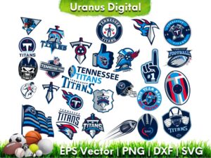 NFL Tennessee Titans Vector Bundle Titans SVG American Football Team Cut Files