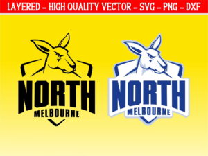 North Melbourne AFL Logo SVG Football