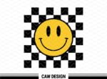 Smiley Face With Checkers SVG Cut Files Commercial Use file