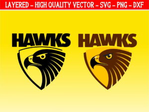 Sport Team AFL Hawthorn Logo SVG Cut Files Layered