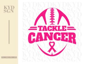 breast cancer football svg tackle breast cancer