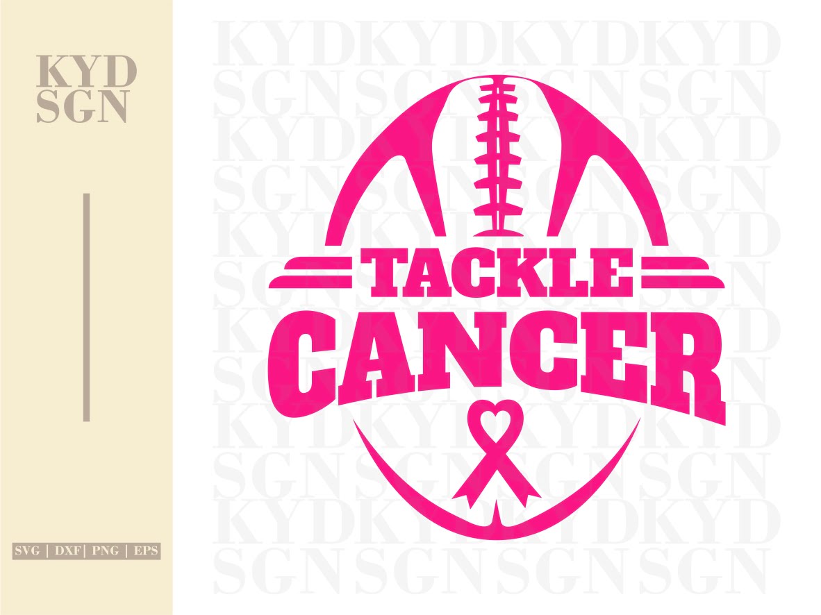 breast cancer football svg tackle breast cancer Vectorency Best 10 Football SVGs for Cricut