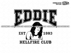 eddie munson svg vintage stranger things hellfire club shirt design