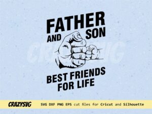 fist bump svg father and son best friends for life png vector design file