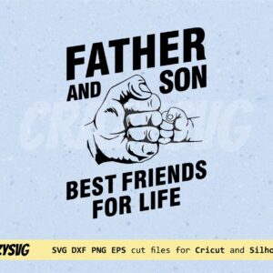 fist bump svg father and son best friends for life png vector design file