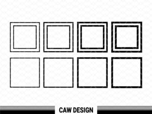 square outline Different Strokes Frame SVG