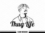 tupac svg thug life vector rapper singer svg eps file