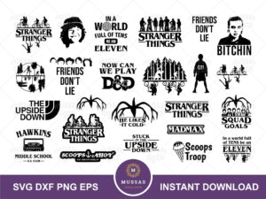 BEST Bundle Stranger Things SVG Cut File PNG EPS DXF