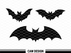 Bats Silhouette Black, Bats Clipart, SVG Image