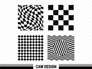 Checkered Pattern, Seamless Checkerboard, Checkered Racing Pattern Cut File
