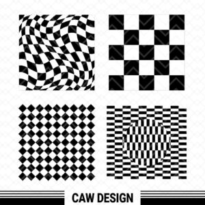 Checkered Pattern, Seamless Checkerboard, Checkered Racing Pattern Cut File