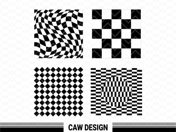 Checkered Pattern, Seamless Checkerboard, Checkered Racing Pattern Cut File