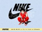 Goku Nike SVG Dragon Ball Unique Design for Shirt Vector File vector