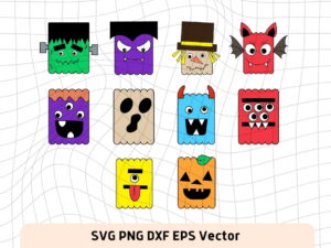 Kids Halloween Toys Monster DIY SVG Bundle Vector Image PNG