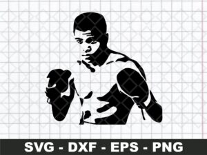 MUHAMMAD ALI SVG Cut File Boxing clipart EPS Vector file