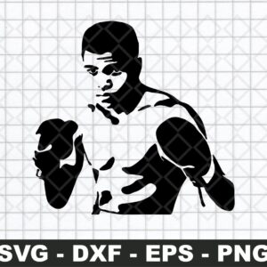 MUHAMMAD ALI SVG Cut File Boxing clipart EPS Vector file