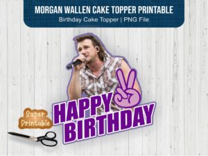 Morgan Wallen Cake Topper Printable Morgan Wallen PNG file
