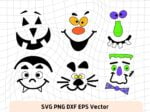 Pumpkin Decorating Face SVG Halloween Decor Cut File Craft Project