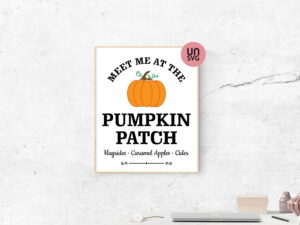 Pumpkin Patch SVG Wall Sign Fall Wall Decor Design Cricu
