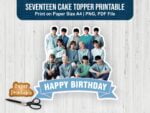 Seventeen Cake Topper Printable Seventeen Birthday PNG JPG