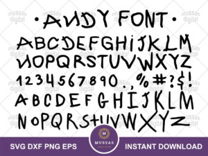 Toy Story Andy font SVG Cricut Cartoon Cut File Alphabet