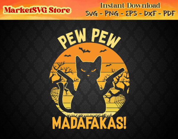 WTM 03 01 110 Vectorency Cat Pew Pew Madafakas Halloween, Cat Pew Pew Madafakas svg, Cat Pew pew, madafakas svg, cat love gift svg, funny cat svg, png
