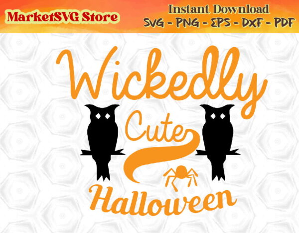 WTM 03 01 342 Vectorency Wickedly Cute SVG, Halloween Svg, Witch Elements Clipart Svg, Cute Witch Shirt Svg, Halloween Girl Shirt, Coffee mug Svg