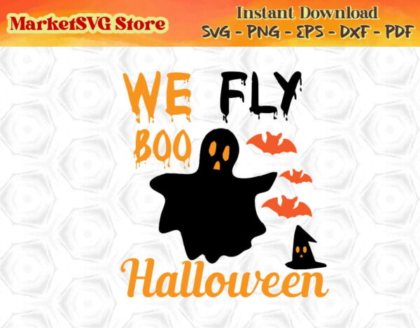 WTM 03 01 344 Vectorency Boo We Fly Halloween SVG, Halloween Svg, Happy Halloween SVG, Sarcastic Svg, Dxf Eps Png, Silhouette, Cricut, Cameo, Digital, Funny Mom Svg