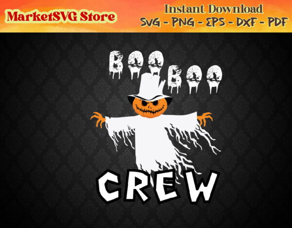 WTM 03 01 361 Vectorency Boo Boo Crew SVG, Boo SVG, The Boo Crew, Ghost SVG, Pumpkin svg, Halloween SVG, Svg Files for Cricut, H370
