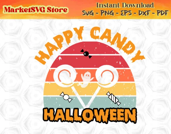 WTM 03 01 363 Vectorency Happy Candy SVG, Candy Corn SVG, Halloween Candy SVG, Halloween Clipart, Digital Download, Cricut, Silhouette Cut File