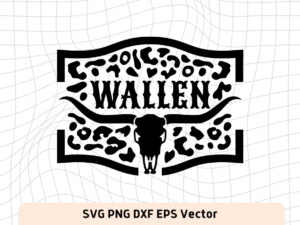 Wallen Leopard Sublimation PNG Morgan Wallen SVG Cut File Cow Head file