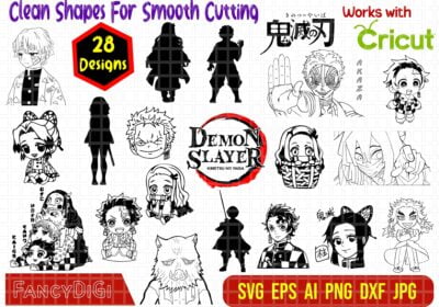 cover 01 3 Vectorency Demon Slayer SVG Bundle, Demon Slayer Characters SVG, Anime SVG Bundle, Anime Manga EPS Vector