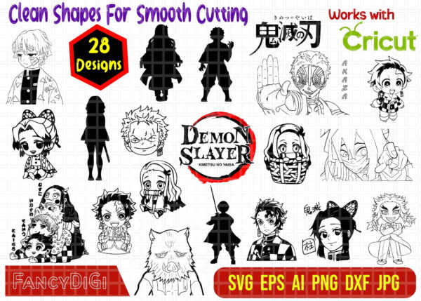 cover 01 3 Vectorency Demon Slayer SVG Bundle, Demon Slayer Characters SVG, Anime SVG Bundle, Anime Manga EPS Vector