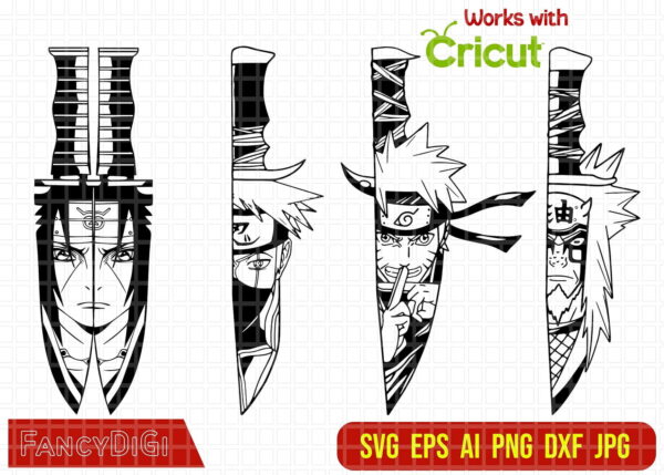 cover 01 5 Vectorency Naruto Knife SVG, Naruto SVG, Anime Knives Dagger SVG, Anime Cleaver svg, Anime SVG Bundle