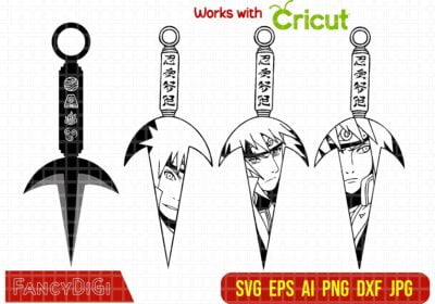 cover 01 6 Vectorency Naruto Knife SVG, Naruto SVG, Anime Knives Dagger SVG