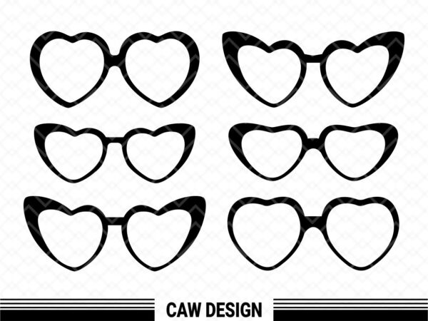 heart shaped sunglasses svg instant download sun glasses clipart