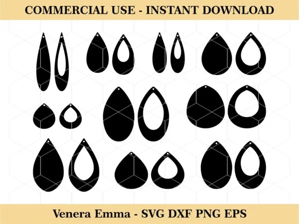 51 Earring SVG Christmas Bundle Pendant SVG Jewelry Cut Files
