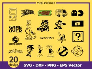 90s Cartoons Oldschool Classic Vintage Gaming Retro SVG