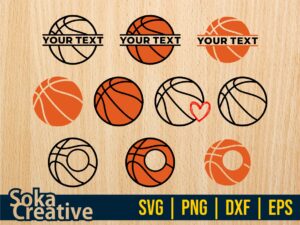 Basketball Svg Bundle, Basket Ball Monogram Cut File