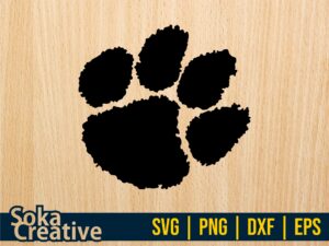 Clemson Tigers SVG, Paws Clipart