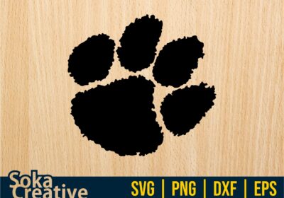 Clemson Tigers SVG, Paws Clipart