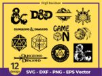 Dungeons and Dragons SVG Design Pack Stranger Things Vector PNG