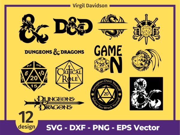 Dungeons and Dragons SVG Design Pack Stranger Things Vector PNG Vectorency Dungeons and Dragons SVG Design Pack Stranger Things Vector PNG